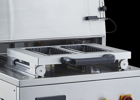 Desktop Modified Atmosphere Control Precise Gas Injection Tray Sealing Machine DQ400T-E with Food Grade 304 Stainless Steel and 6061 Anodized Aluminum Mold