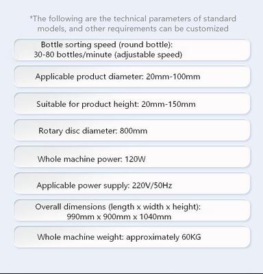 Manufacturer's hot selling fully automatic square bottle sorting machine CH-001 plastic supply bottle, glass bottle sorting machine, can be matched with production line