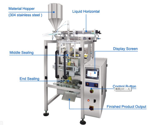 BOPP Oil Sachet Packing Machine Shampoo Pouch Filling Machine 45mm
