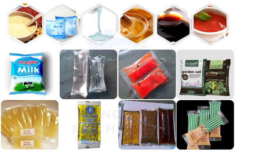 BOPP Oil Sachet Packing Machine Shampoo Pouch Filling Machine 45mm